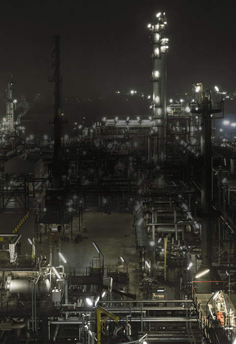 plateforme d'Anvers de nuit