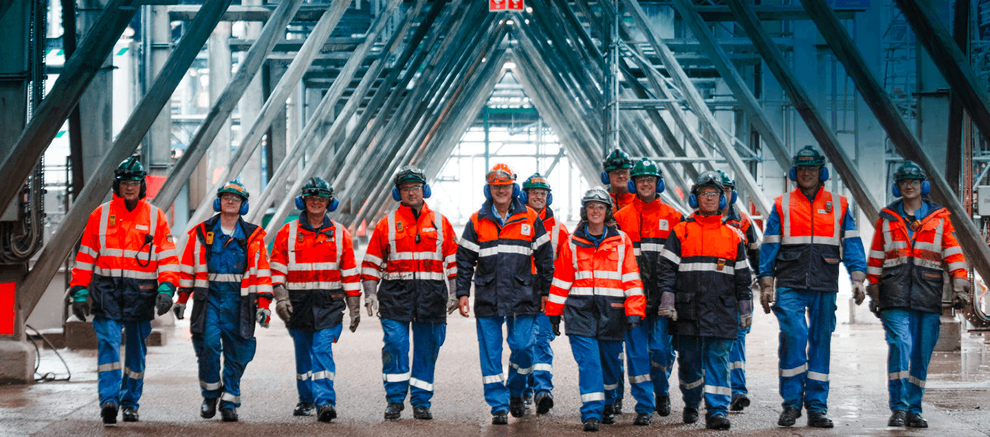  Photo de groupe de l'équipe de la raffinerie de Lindsey